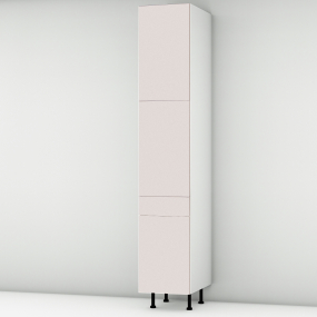 Colonne rose poudré mat 2 portes - 1 porte+tiroir larg. 40cm x H213.8cm