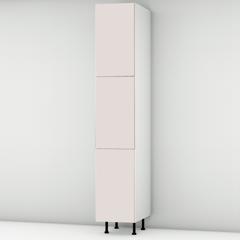 Colonne rose poudré mat 3 portes larg. 40cm x H213.8cm
