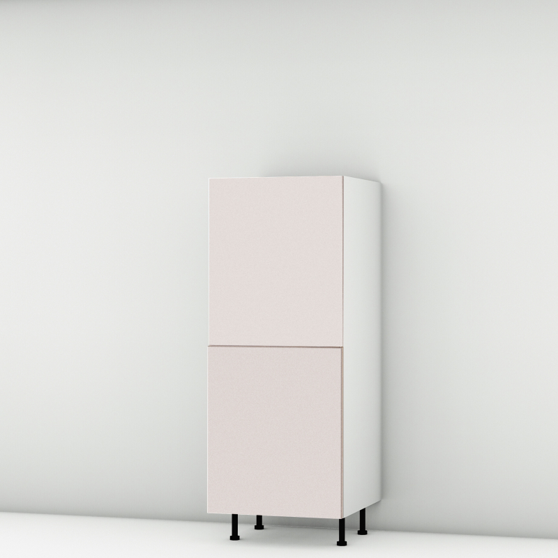 Colonne rose poudré mat 2 portes larg. 60cm x H142.6cm