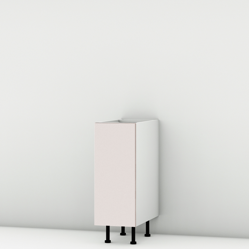 Meuble bas rose poudré mat larg. 30cm x H71.5cm