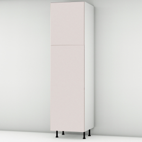 Colonne rose poudré mat 2 portes frigo encastrable L60cm x H213.8cm