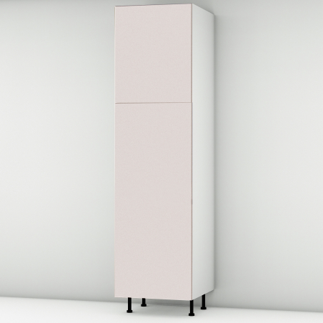 Colonne rose poudré mat 2 portes frigo encastrable L60cm x H213.8cm