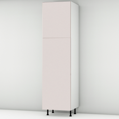 Colonne rose poudré mat 2 portes frigo encastrable L60cm x H213.8cm