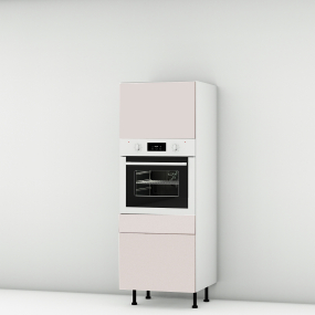 Colonne rose poudré mat mat 1 porte relevante - 1 four - 1 tiroir larg. 60cm x H156.6cm