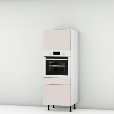 Colonne rose poudré mat mat 1 porte relevante - 1 four - 1 tiroir larg. 60cm x H156.6cm