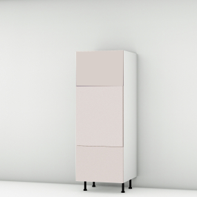 Colonne rose poudré mat 2 portes - 1 tiroir larg. 60cm x H156.6cm