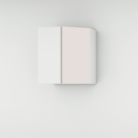 Meuble haut d'angle 45° rose poudré mat larg. 40cm x H71.5cm