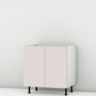 Meuble bas rose poudré mat 2 portes larg. 80cm x H71.5cm