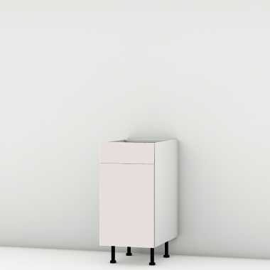 Meuble bas rose poudré mat Porte + Tiroir larg. 40cm x H71.5cm