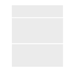 Façade blanc mat 3 Tiroirs larg. 60cm x H71cm