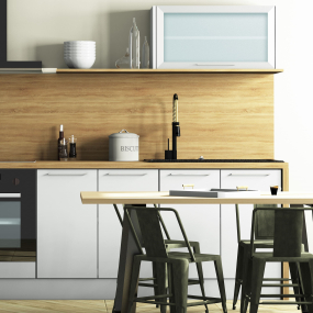 Façade blanc mat 3 Tiroirs larg. 80cm x H71cm