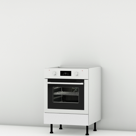 Meuble bas four blanc mat larg. 60cm x H71.5cm