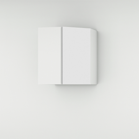 Meuble haut d'angle 45° blanc mat larg. 40cm x H71.5cm