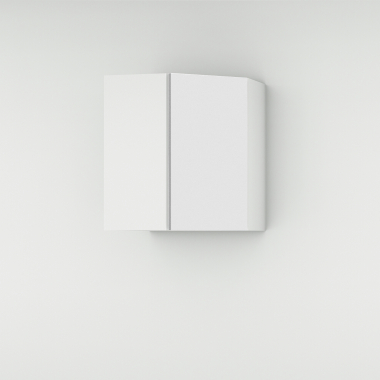 Meuble haut d'angle 45° blanc mat larg. 40cm x H71.5cm