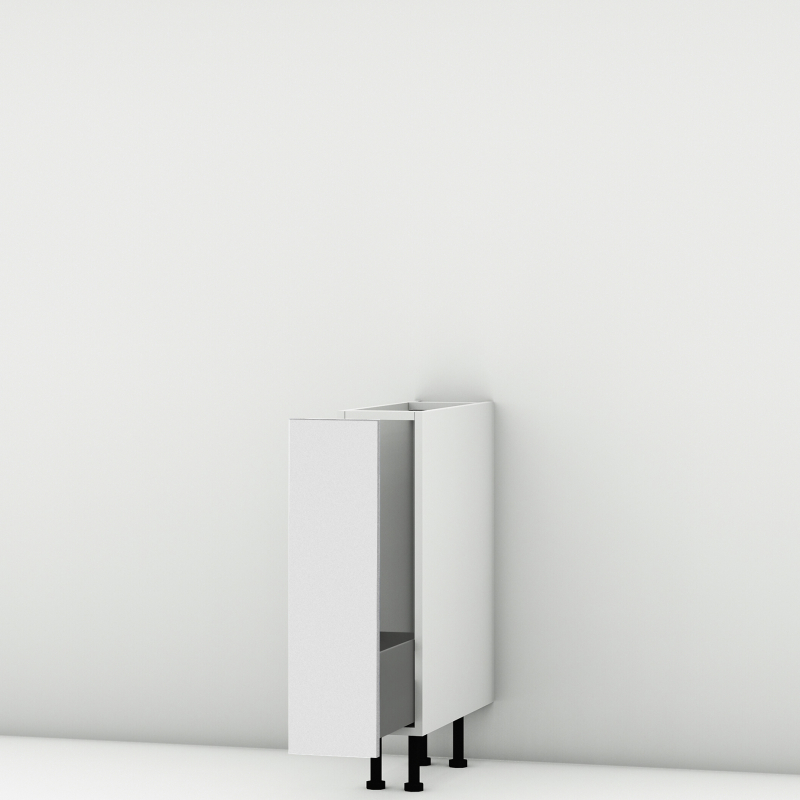 Meuble bas blanc mat coulissant larg. 20cm x H71.5cm