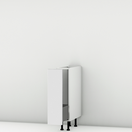 Meuble bas blanc mat coulissant larg. 20cm x H71.5cm