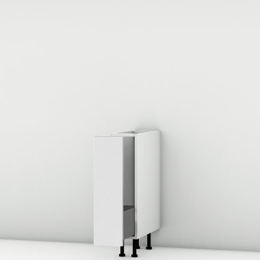 Meuble bas blanc mat coulissant larg. 20cm x H71.5cm