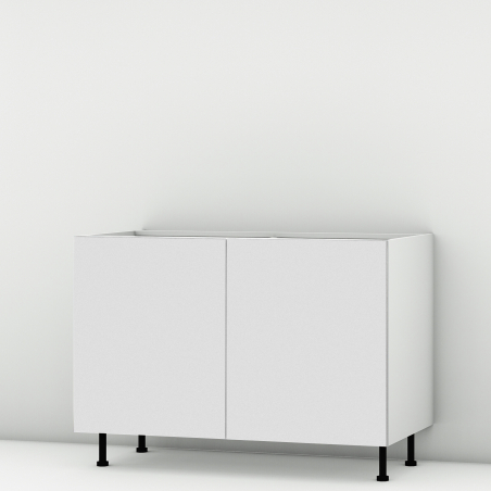 Meuble bas sous évier blanc mat larg. 120cm x H71.5cm