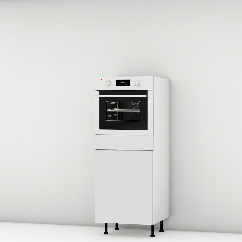 Colonne blanc mat 1 porte-1 four larg. 60cm x H142.6cm