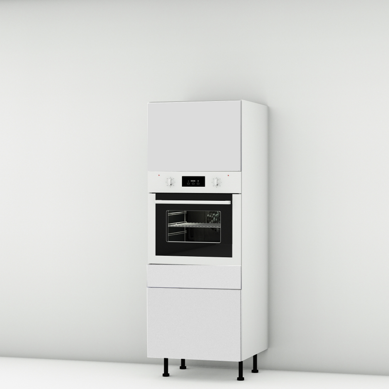 Colonne blanc mat 1 porte ouvrante - 1 four - 1 tiroir larg. 60cm x H156.6cm