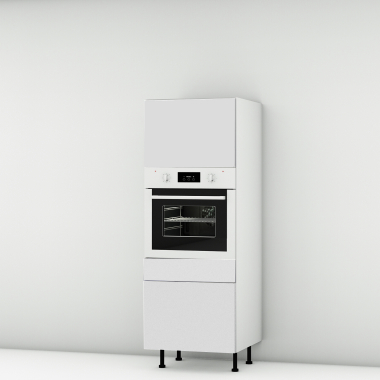 Colonne blanc mat 1 porte relevante - 1 four - 1 tiroir larg. 60cm x H156.6cm