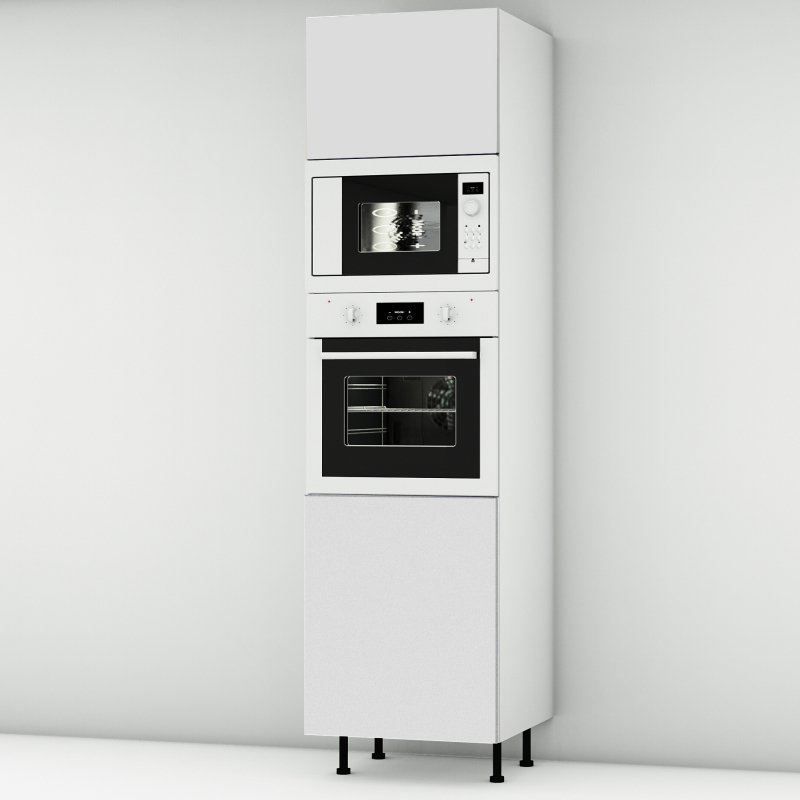 Colonne blanc mat 1 porte - 1 four - 1MO - 1 porte larg. 60cm x H213.8cm
