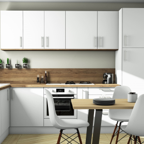 Colonne blanc mat 1 porte - 1 four - 1 porte+tiroir larg. 60cm x H213.8cm