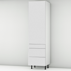 Colonne blanc mat 1 porte - 3 tiroirs larg. 60cm x H213.8cm