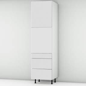 Colonne blanc mat 2 portes - 3 tiroirs larg. 60cm x H213.8cm