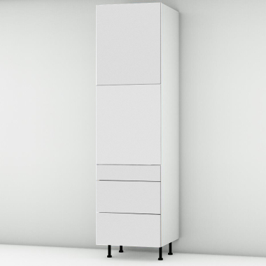 Colonne blanc mat 2 portes - 3 tiroirs larg. 60cm x H213.8cm