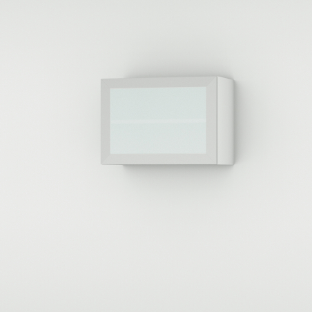 Meuble haut Alu vitré larg. 60cm x H42.8cm