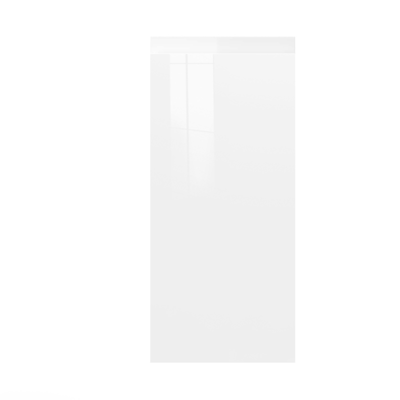 Façade laquée blanche brillante poignée intégrée larg. 30cm x H71cm