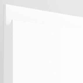 Meuble bas sous évier blanc brillant poignée intégrée 2 portes larg. 100cm x H71.5cm