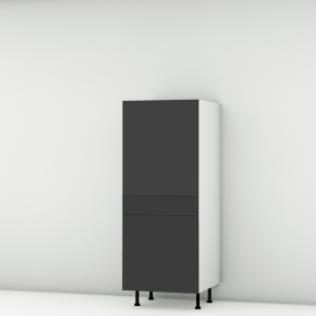 Colonne noire mate 2 portes larg. 60cm x H142.6cm