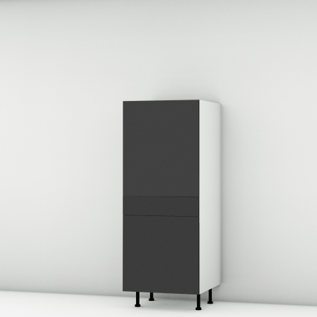 Colonne noire mate 2 portes larg. 60cm x H142.6cm