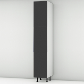 Colonne noire mate 3 portes larg. 40cm x H213.8cm