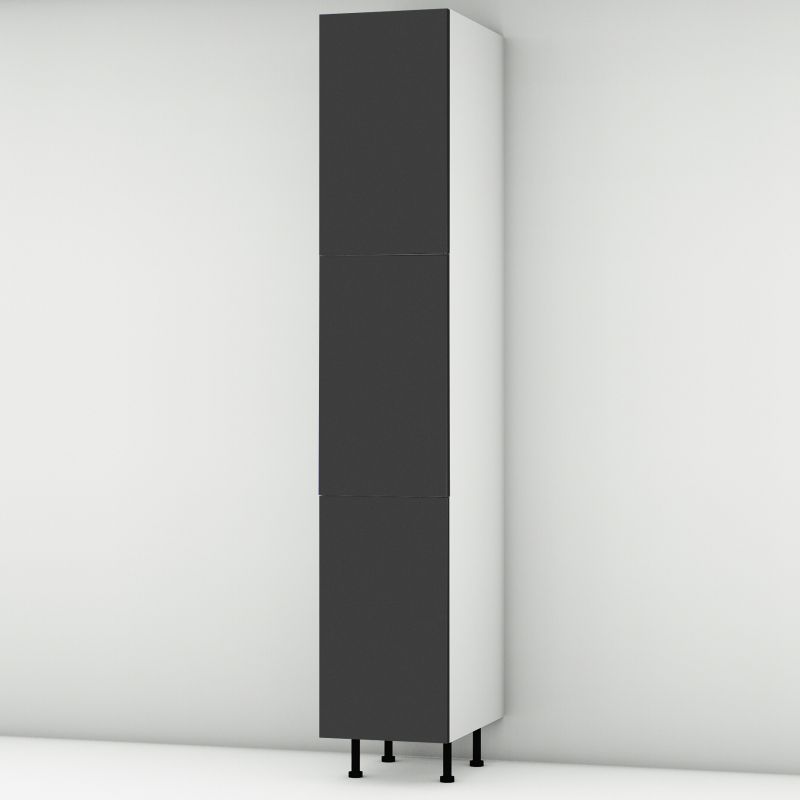 Colonne noire mate 3 portes larg. 40cm x H213.8cm