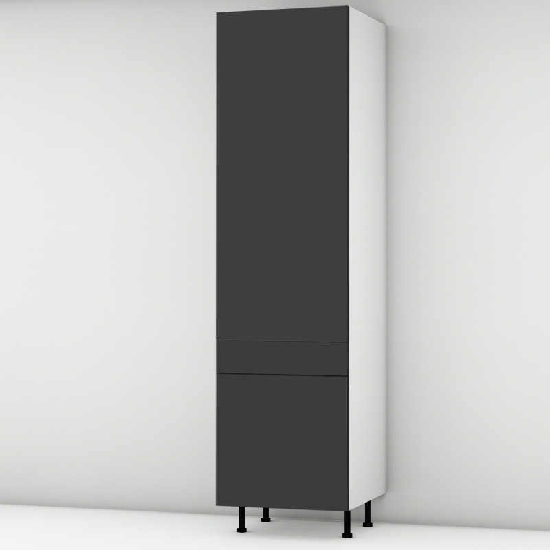 Colonne noire mate 1 porte - 1 porte+tiroir larg. 60cm x H213.8cm