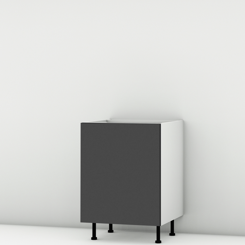 Meuble bas noir mat larg. 60cm x H71.5cm