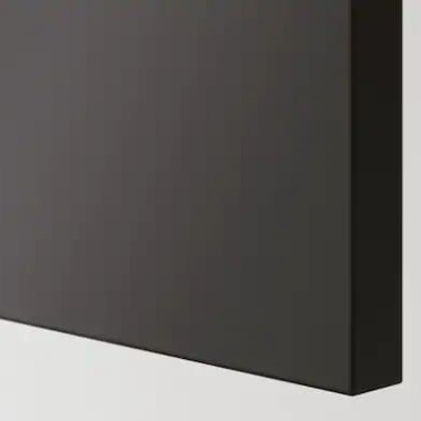 Meuble bas noir mat 2 portes larg. 80cm x H71.5cm