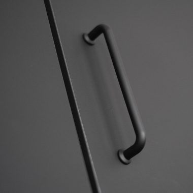 Meuble bas noir mat 2 portes larg. 80cm x H71.5cm