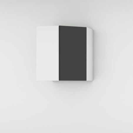 Meuble haut d'angle 45° noir mat larg. 40cm x H71.5cm