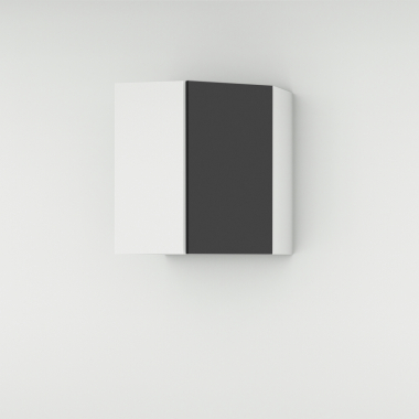 Meuble haut d'angle 45° noir mat larg. 40cm x H71.5cm