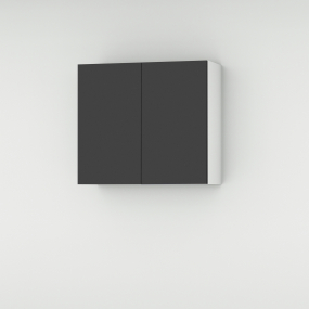 Meuble haut noir mat 2 portes larg. 80cm x H71.5cm