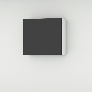 Meuble haut noir mat 2 portes larg. 80cm x H71.5cm