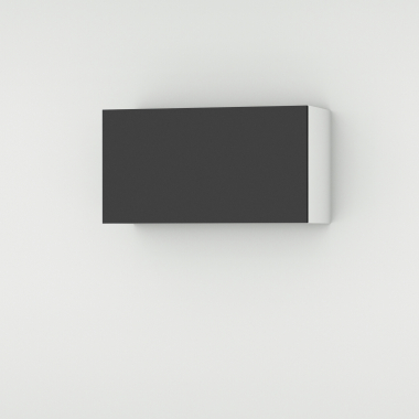 Meuble haut noir mat larg. 80cm x H42.8cm
