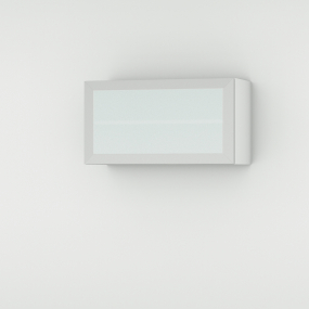 Meuble haut alu vitré larg. 80cm x H42.8cm