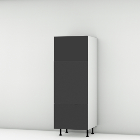 Colonne noire mate 2 portes - 1 tiroir larg. 60cm x H156.6cm