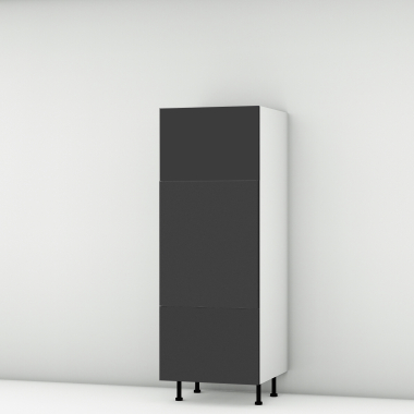 Colonne noire mate 1 porte relevante - 1 porte - 1 tiroir larg. 60cm x H156.6cm