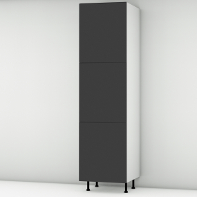 Colonne noire mate 3 portes L60cm x H213.8cm